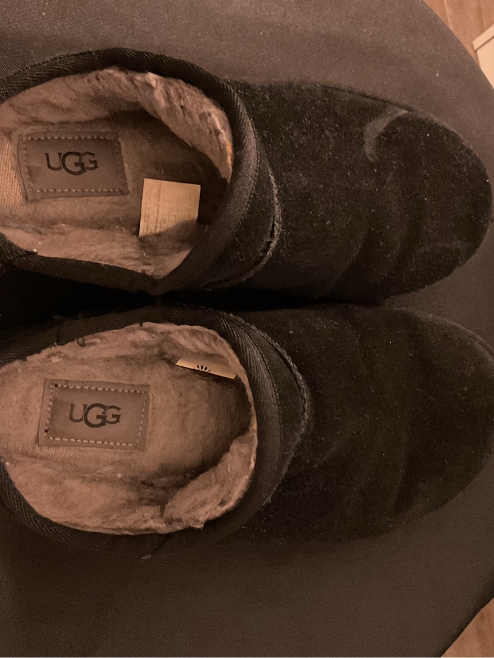 UGG Kids Black Treaded Winter Boots